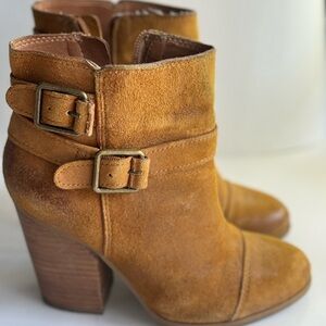 Lucky Brand Booties in Camel color size 5 1/2